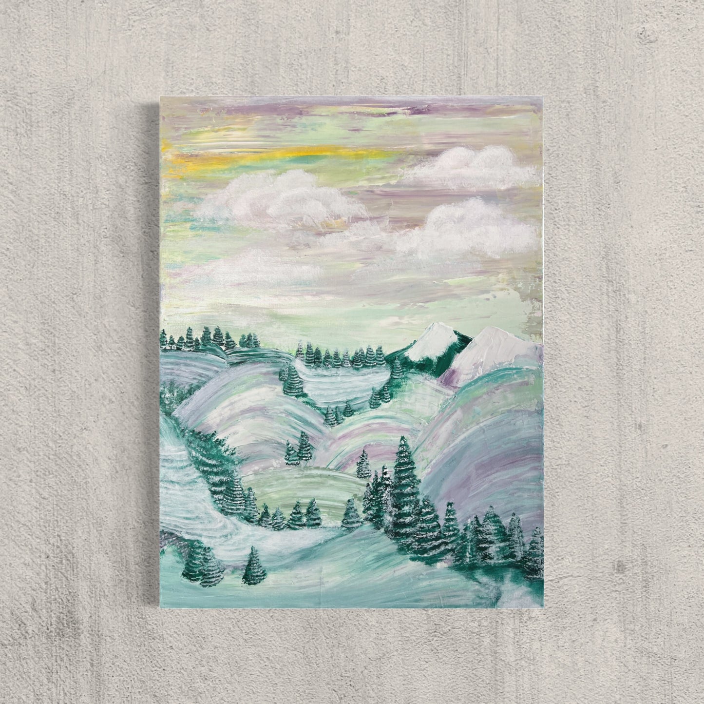 "Dreams" by Jess Perez Art. Original lavender painting, contemporary artwork, original landscape painting, original contemporary painting, Lavender landscape painting,