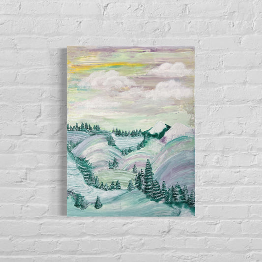 "Dreams" by Jess Perez Art. Original lavender painting, contemporary artwork, original landscape painting, original contemporary painting, Lavender landscape painting,